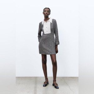 ZARA tweed mini dress size S